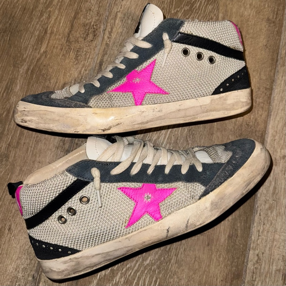Golden Goose Midstar white/pink size 9